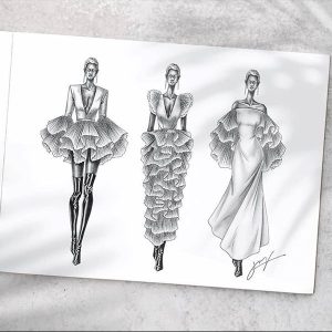 سایه زدن در طراحی لباس 